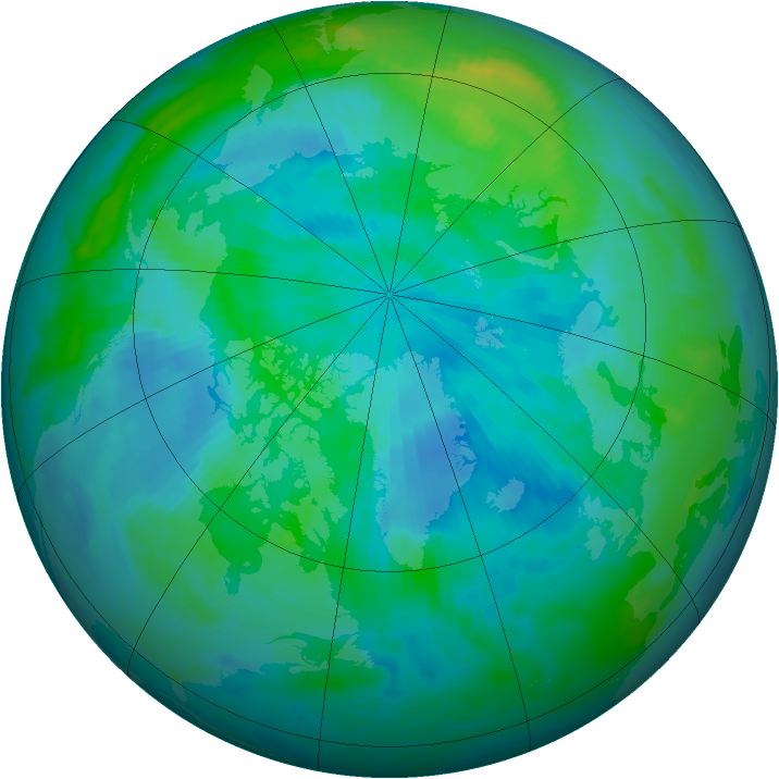 Arctic ozone map for 11 September 1996